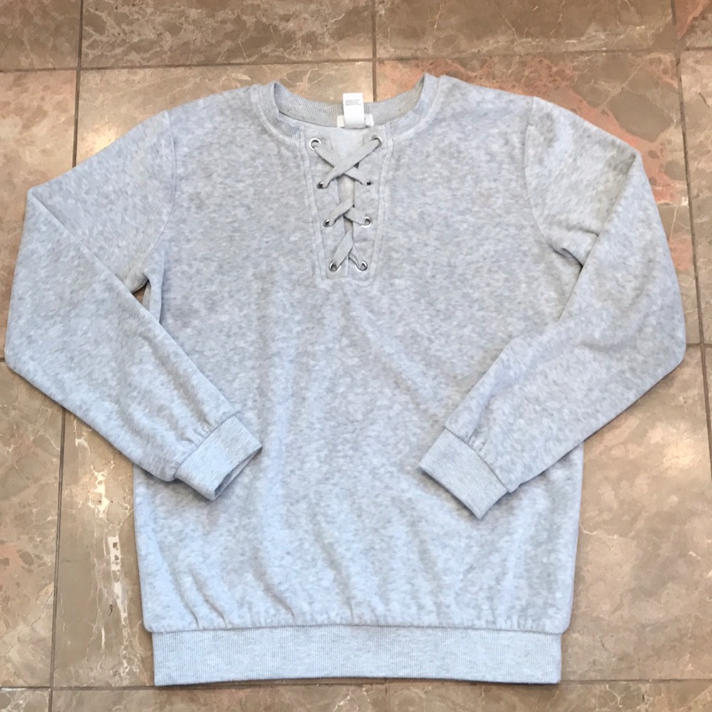 Forever 21 Girls Velour Tie Front Top